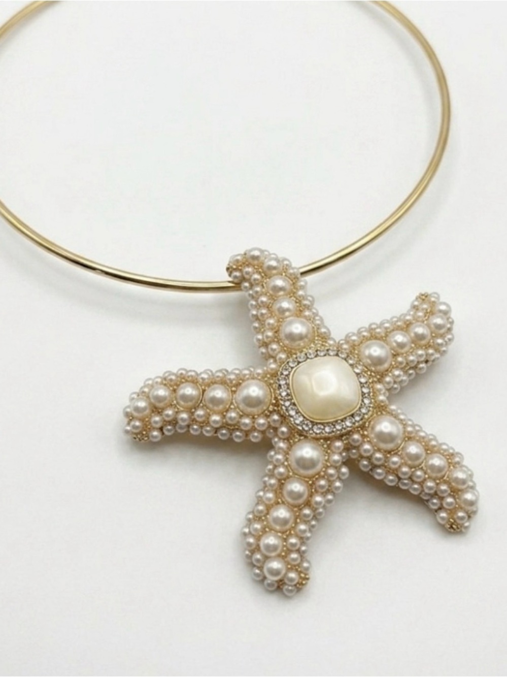 NWT ⚜️🌟⚜️ Piper K Gorgeous glass pearl Starfish Pendant Necklace